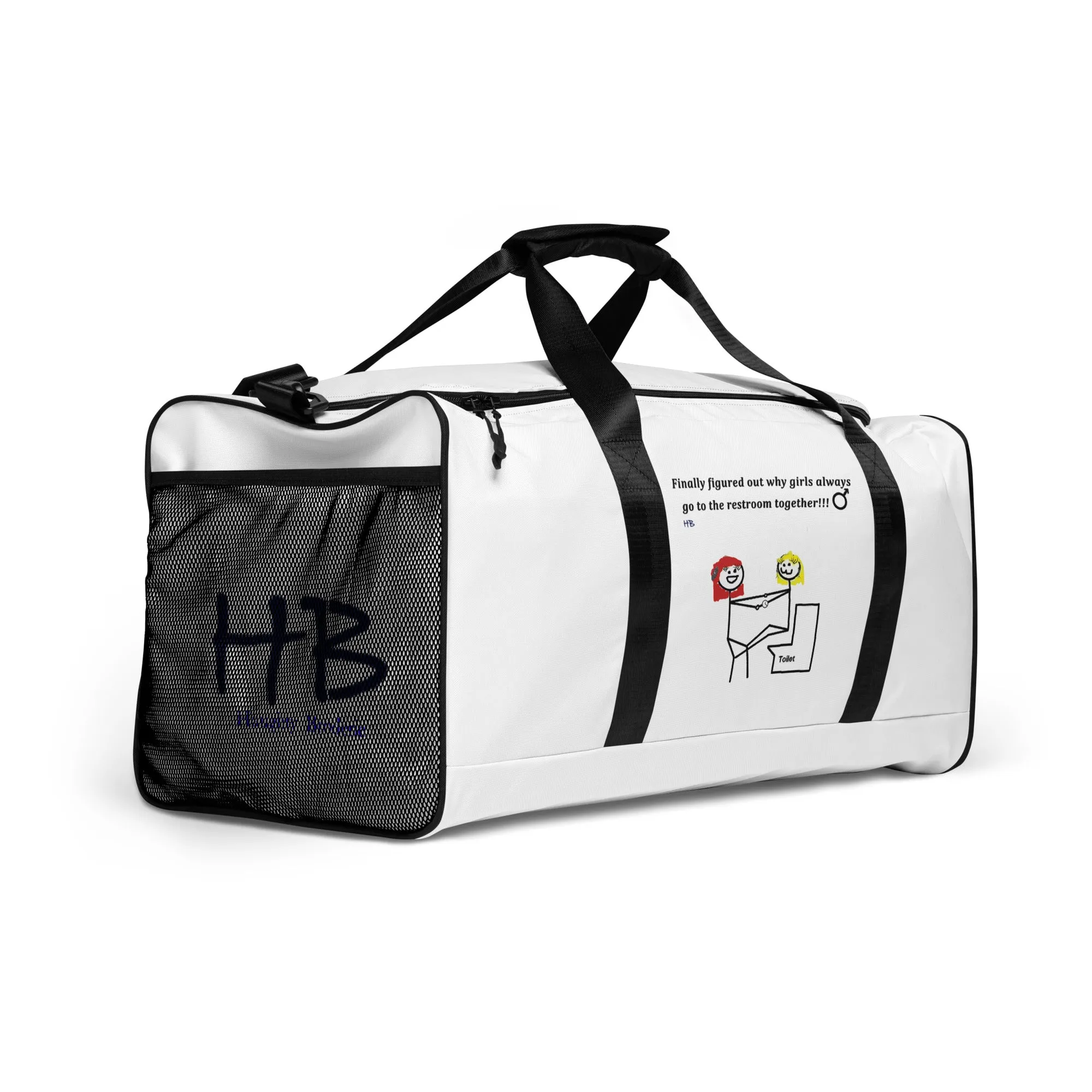 Humorous Restroom Companions Revelations Duffle bag