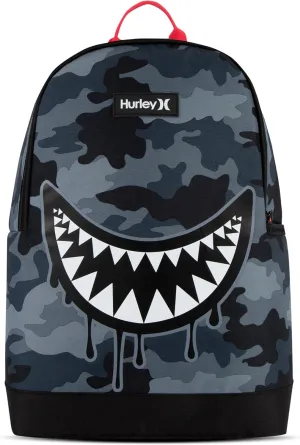 Hurley Men's Graphic Backpack, Dark Grey Camo/Black, One Size