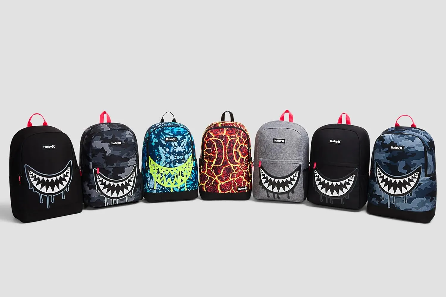Hurley Men's Graphic Backpack, Dark Grey Camo/Black, One Size