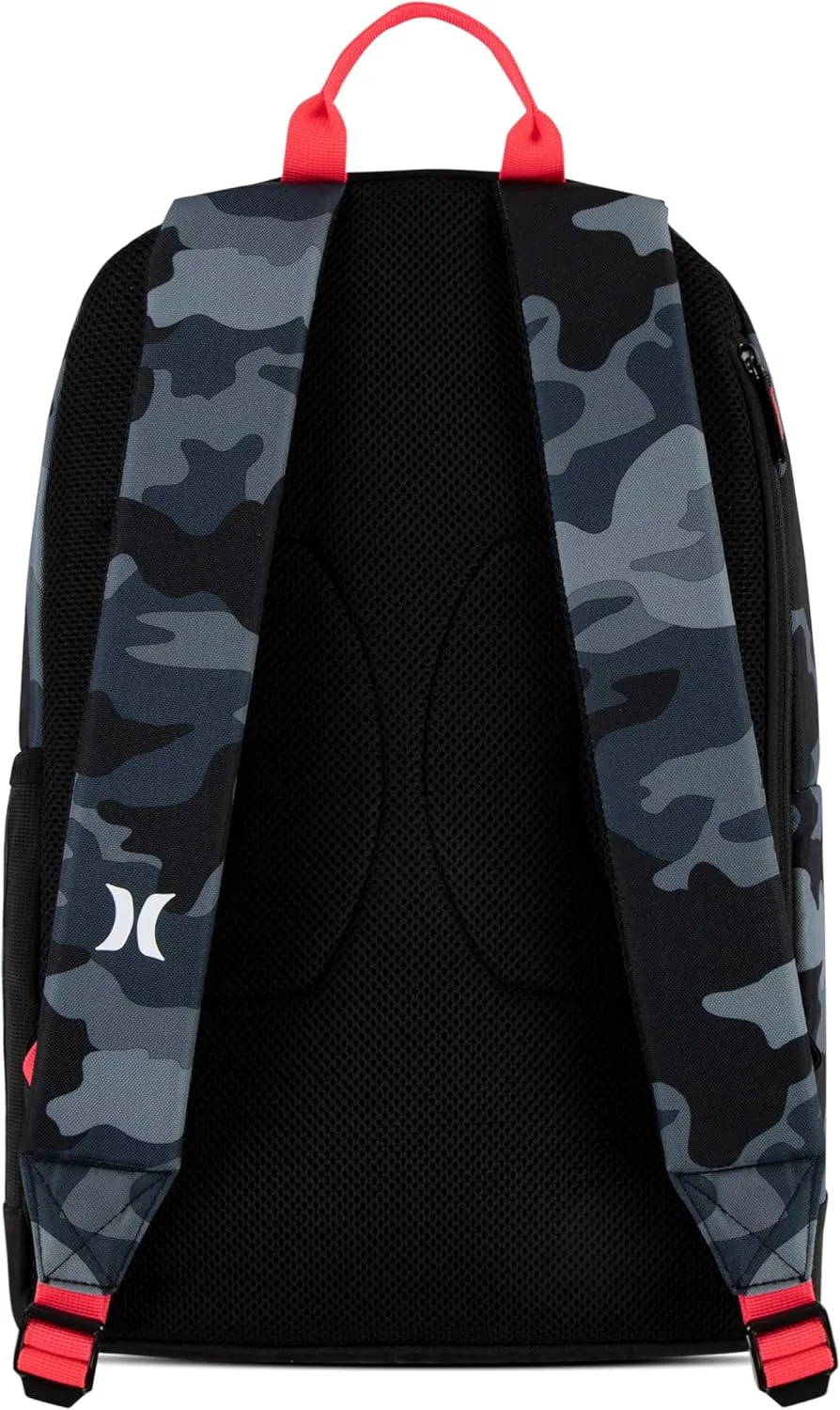 Hurley Men's Graphic Backpack, Dark Grey Camo/Black, One Size