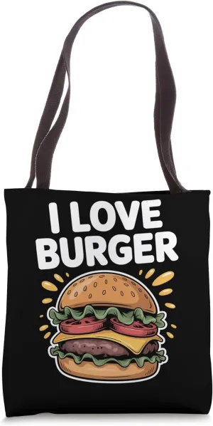 I Love Burger Tasty Delightful Cheesy Treat Tote Bag
