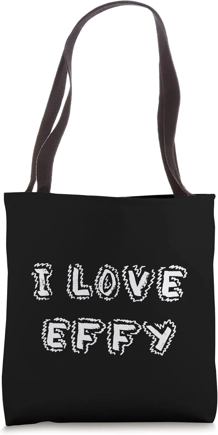 I Love Effy puppy dog Tote Bag