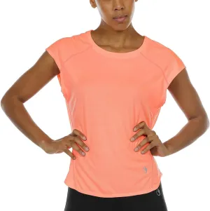 icyzone Workout T-Shirt for Women - Fitness Gym Yoga Running Exercise Cap Sleeves Tops