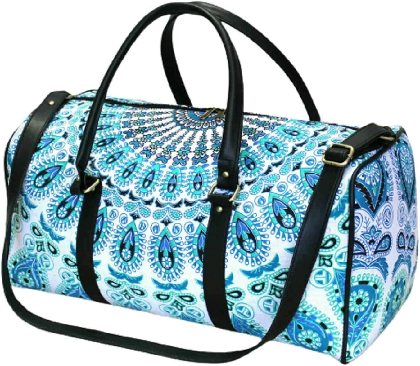 Indian Mandala Duffle Cotton Travel Bag Ombre Throw Tie Die Bags Hippie Handbag