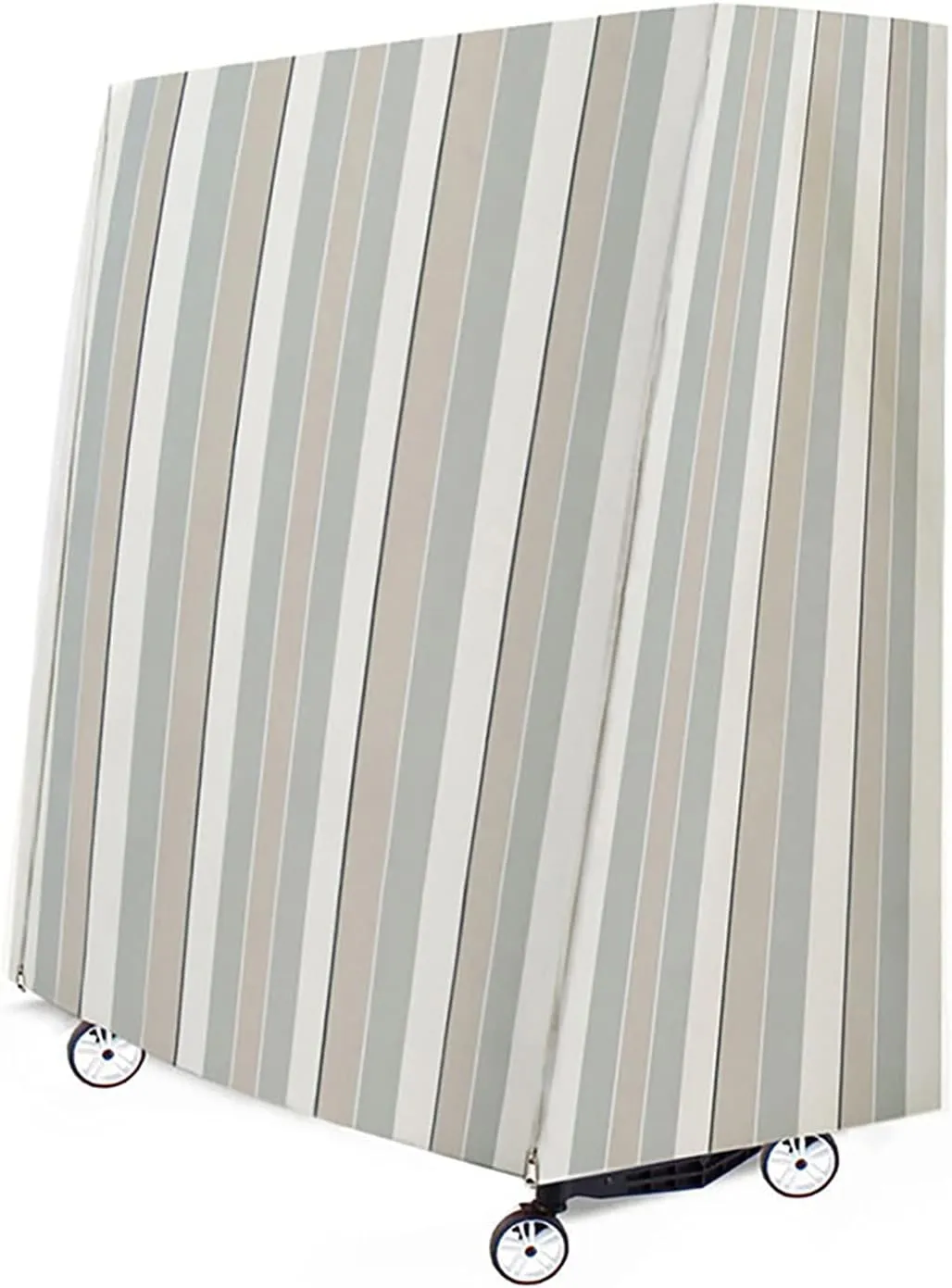Indoor/Outdoor Table Tennis Table Cover,Heavy Duty Rip Proof 600D Oxford Fabric Ping Pong Table Cover,Waterproof, Windproof, Anti-UV(152x71x160cm)-Stripe