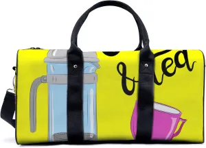 Interesting Cartoon Illustration Duffel Bag Travel Yoga Camping Gym Shoulder Bags Sports Handbag Lightweight canvas Tote Bag Holdall for Men Women