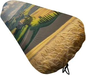 Italy Tuscan Bike Seat Cover Water-Repellent Exercise Bike Seat Cushion Bicycle Saddle Cover with Drawstring Rain Snow Dust Covers for City Mountain Road Biking