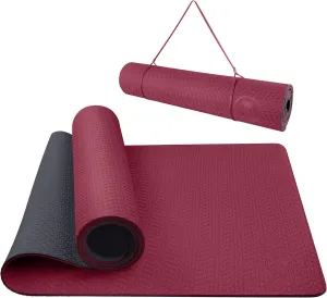 IUGA Yoga Mat Non Slip Anti-tear Yoga Mats Eco Friendly Hot Yoga Mat Thick Workout & Exercise Mat for Yoga, Pilates and Fitness (72"x 24"x 6mm)