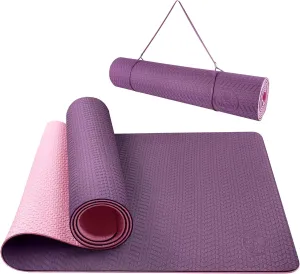 IUGA Yoga Mat Non Slip Anti-tear Yoga Mats Eco Friendly Hot Yoga Mat Thick Workout & Exercise Mat for Yoga, Pilates and Fitness (72"x 24"x 6mm)