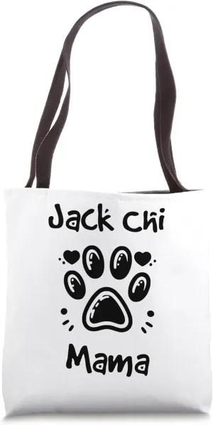 Jack Chi Mama Chihuahua Jack Russell Terrier Mix Dog Owner Tote Bag
