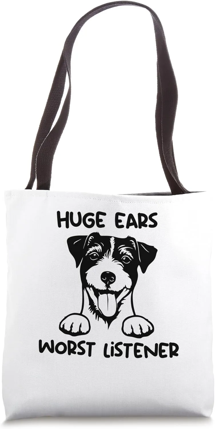 Jack Russell Terrier huge ears worst listener Tote Bag