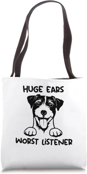 Jack Russell Terrier huge ears worst listener Tote Bag