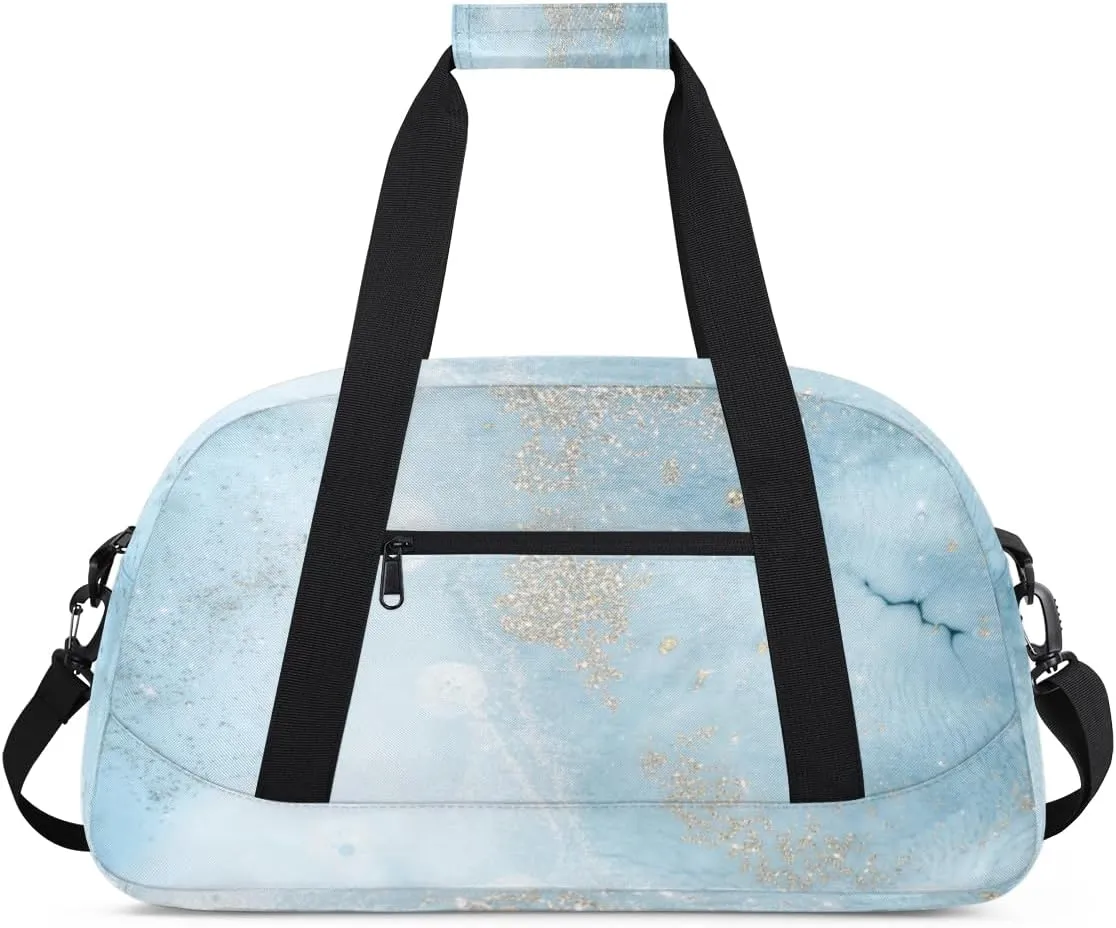 Jade Gold Powder Kids Duffle Bag for Kids Boys Girls Overnight Travel Bag Kids Duffel Bags Ballet Weekender Bag for School Gym Sport Sleepover Bag