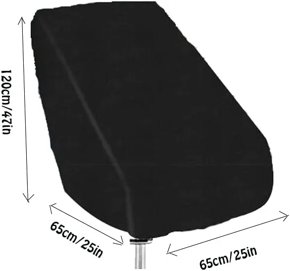 J&C Boat Seat Cover, 420D Boat Seat Covers Waterproof Dustproof Boat Chair Cover Anti UV Heavy Duty Captain Pontoon Boat Seat Cover Boat Chair Covers Full Protection