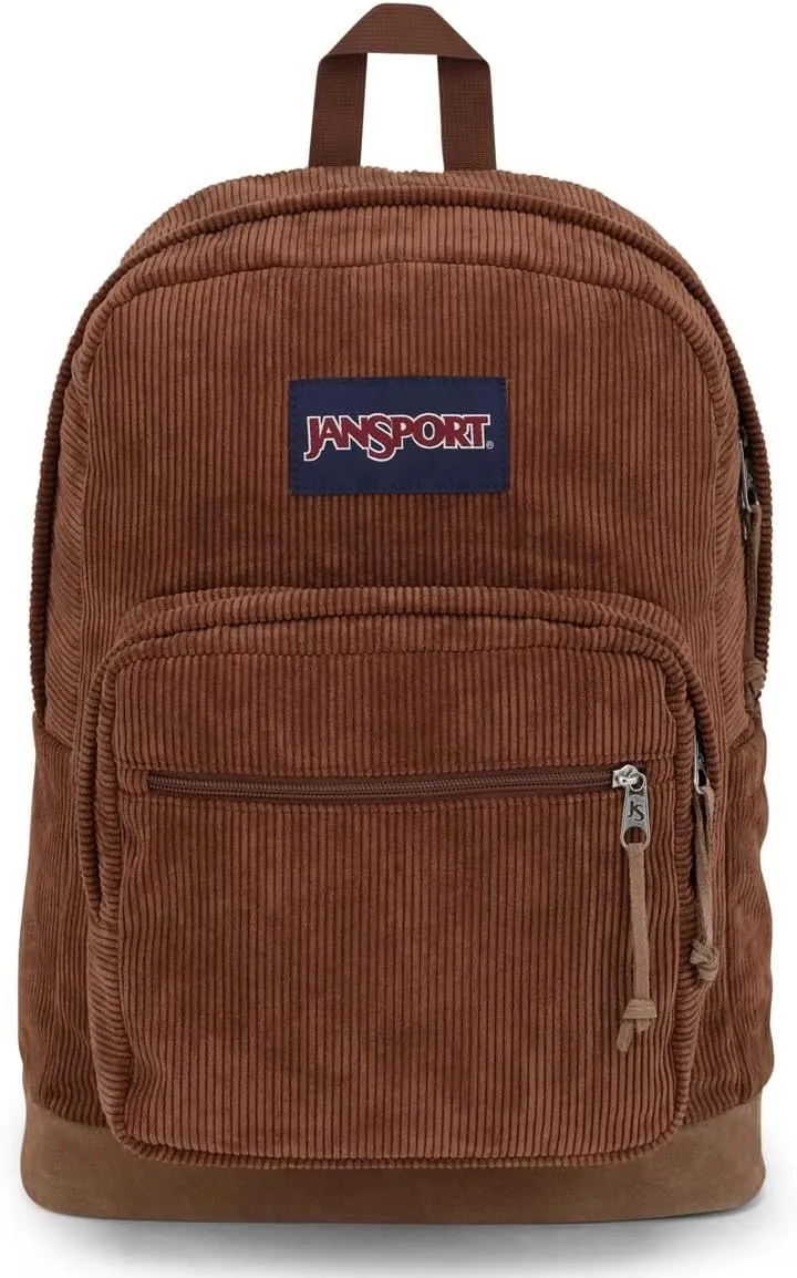 JanSport Right Pack Expressions Backpack - Travel, Work, or Laptop Bag - Basic Brown Corduroy