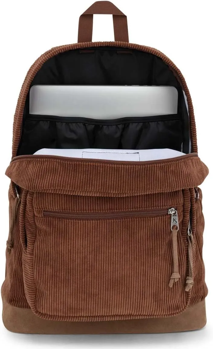 JanSport Right Pack Expressions Backpack - Travel, Work, or Laptop Bag - Basic Brown Corduroy
