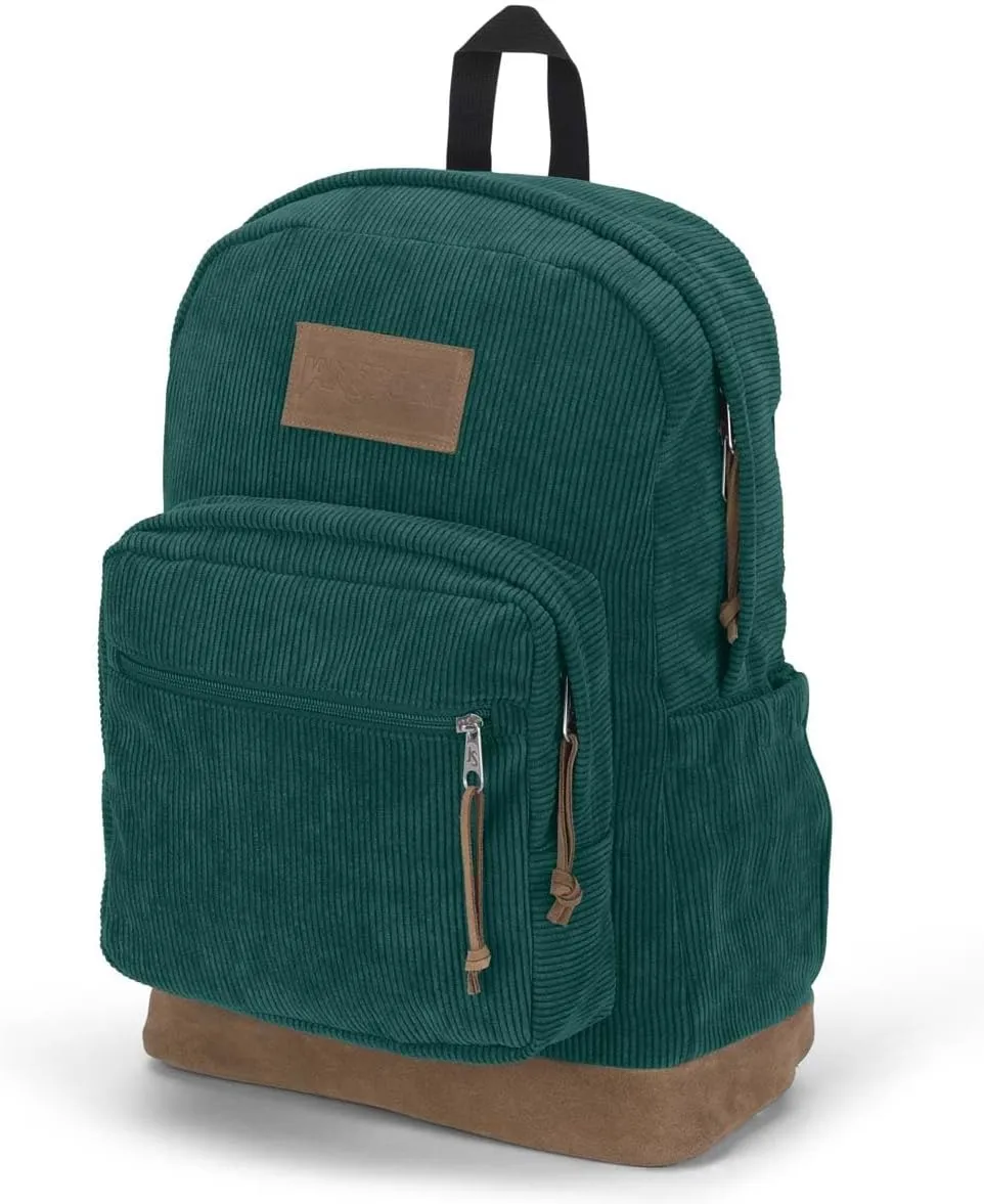 JanSport Right Pack Expressions Backpack - Travel, Work, or Laptop Bag - Deep Juniper Corduroy