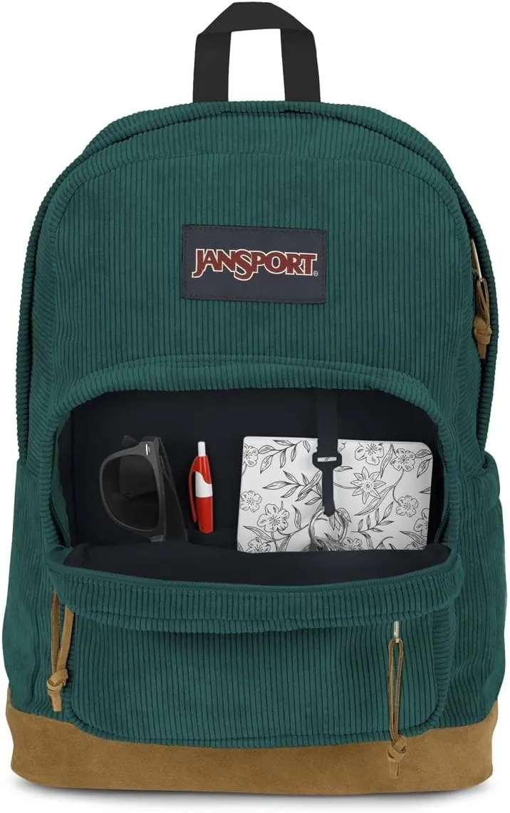 JanSport Right Pack Expressions Backpack - Travel, Work, or Laptop Bag - Deep Juniper Corduroy