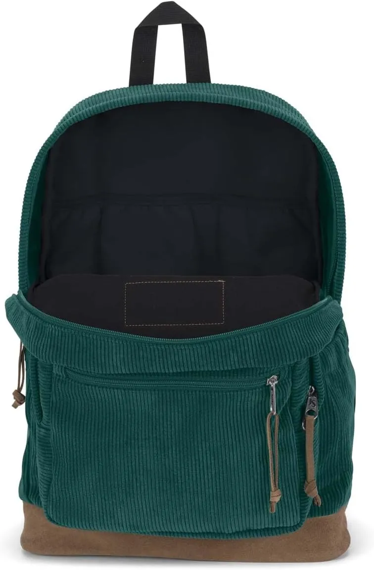 JanSport Right Pack Expressions Backpack - Travel, Work, or Laptop Bag - Deep Juniper Corduroy