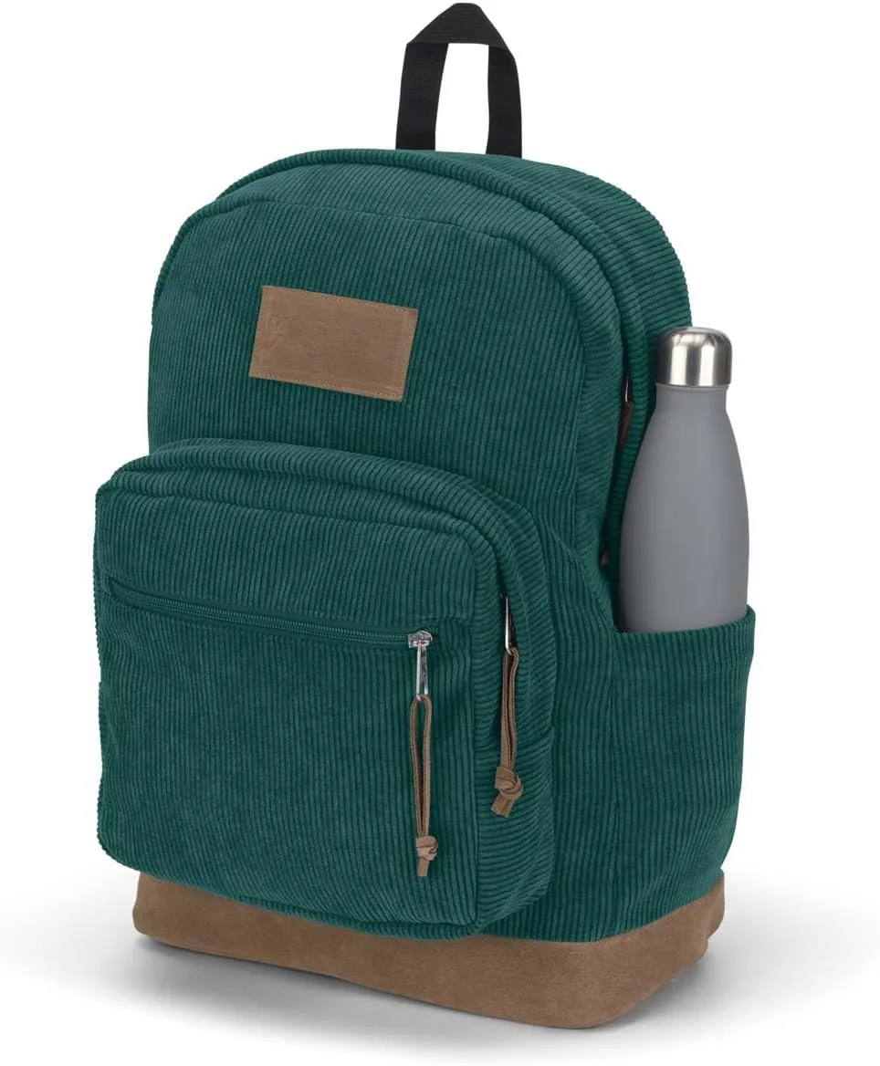 JanSport Right Pack Expressions Backpack - Travel, Work, or Laptop Bag - Deep Juniper Corduroy