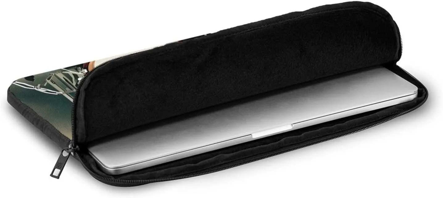 Jazz Drum Print Laptop Case Stylish Water-Resistant Laptop Sleeve Carry Laptop Bag for Men Women