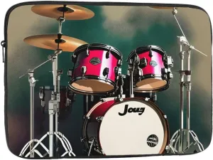 Jazz Drum Print Laptop Case Stylish Water-Resistant Laptop Sleeve Carry Laptop Bag for Men Women