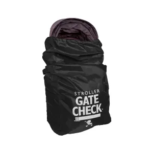 J.L. Childress Gate Check Bag for Single & Double Strollers - Stroller Bag for Airplane - Large Stroller Travel Bag for Airplane - Air Travel Stroller Bag - Black