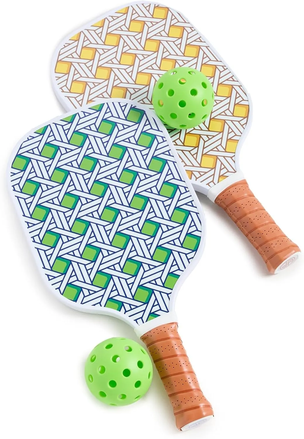 Jonathan Adler Women's Basketweave Pickleball Set