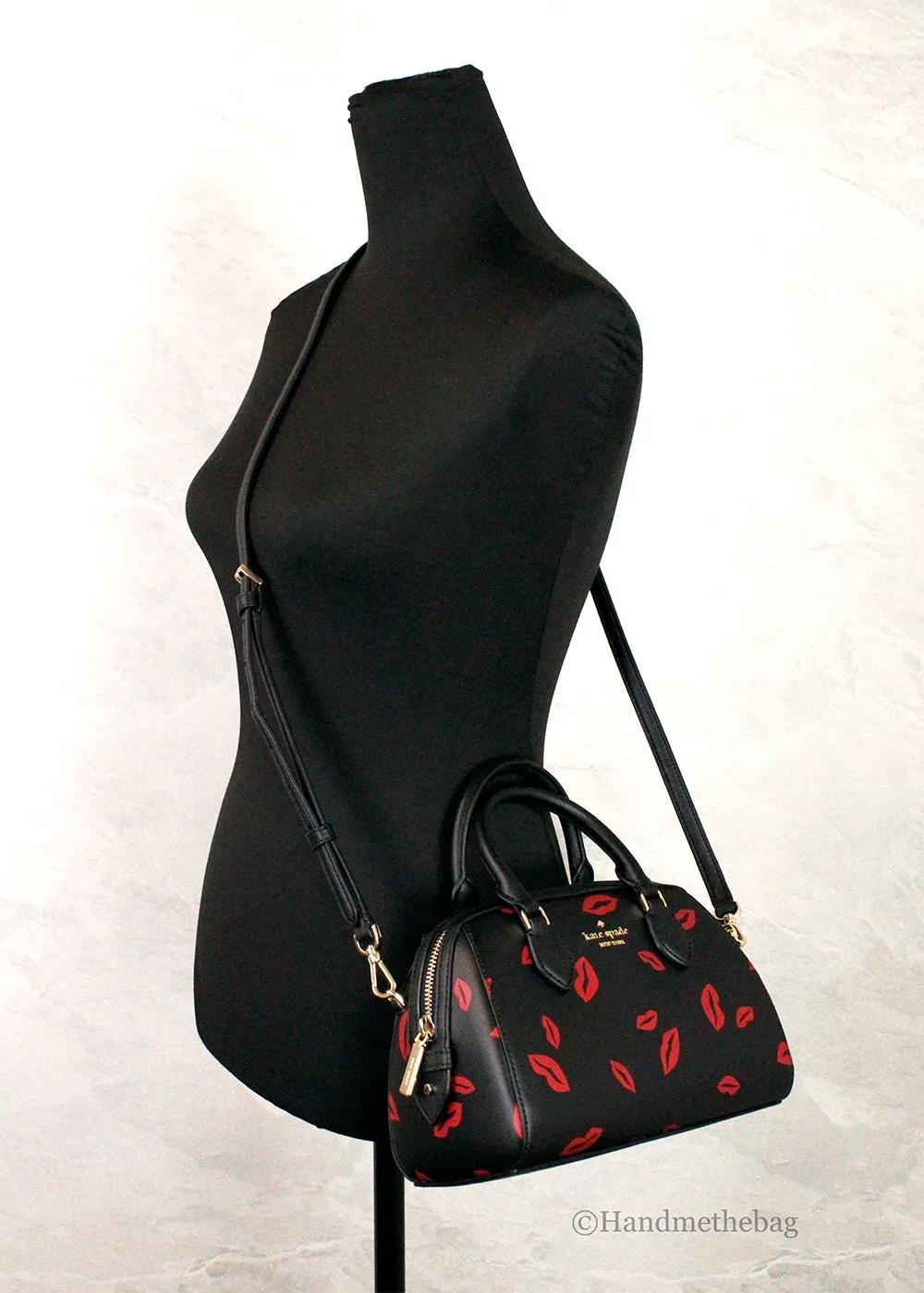 Kate Spade Madison Small Lip Toss Printed Leather Duffle