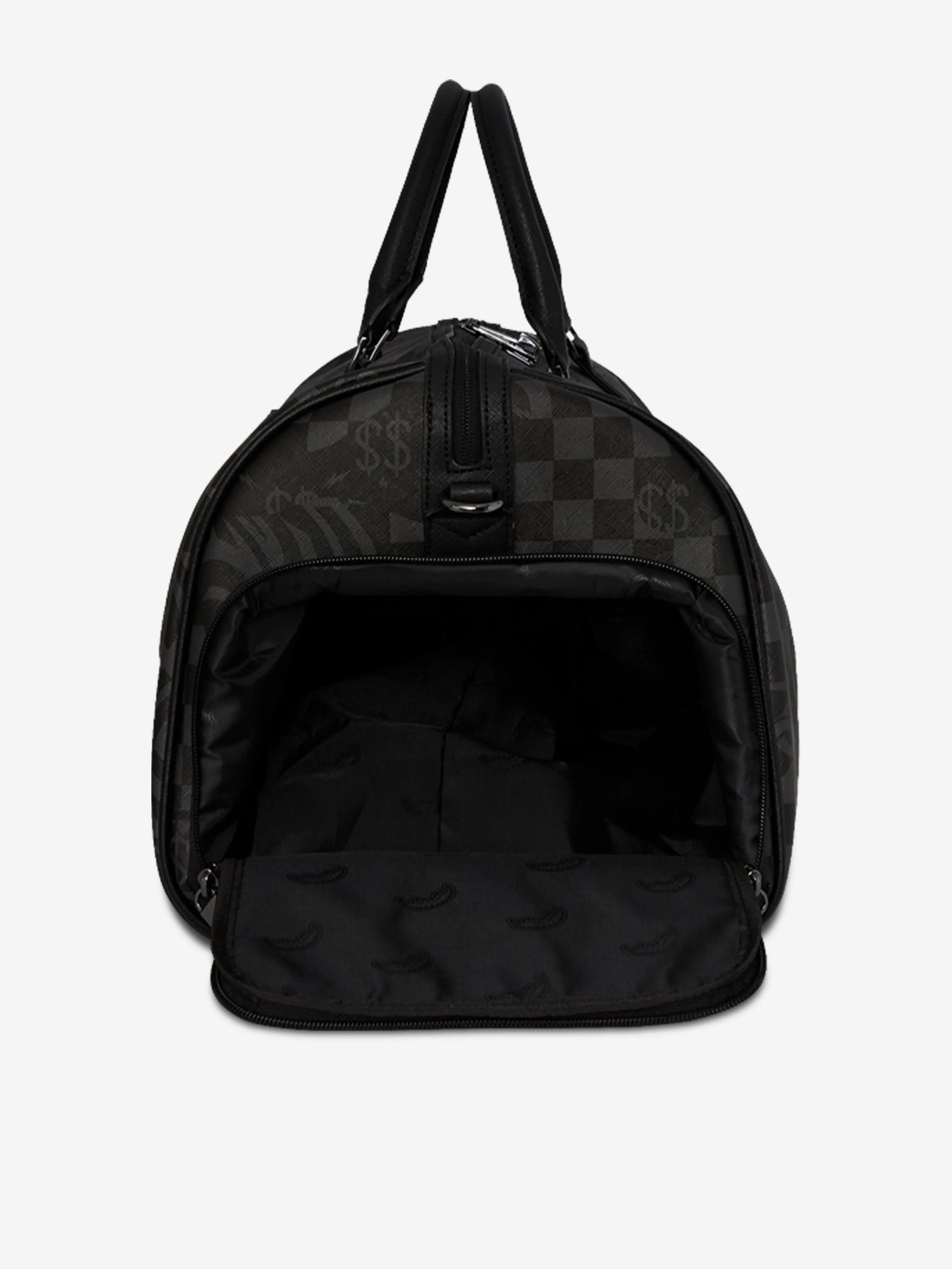 Kids 3AM Check Emperor Duffle Bag in Black (51cm)