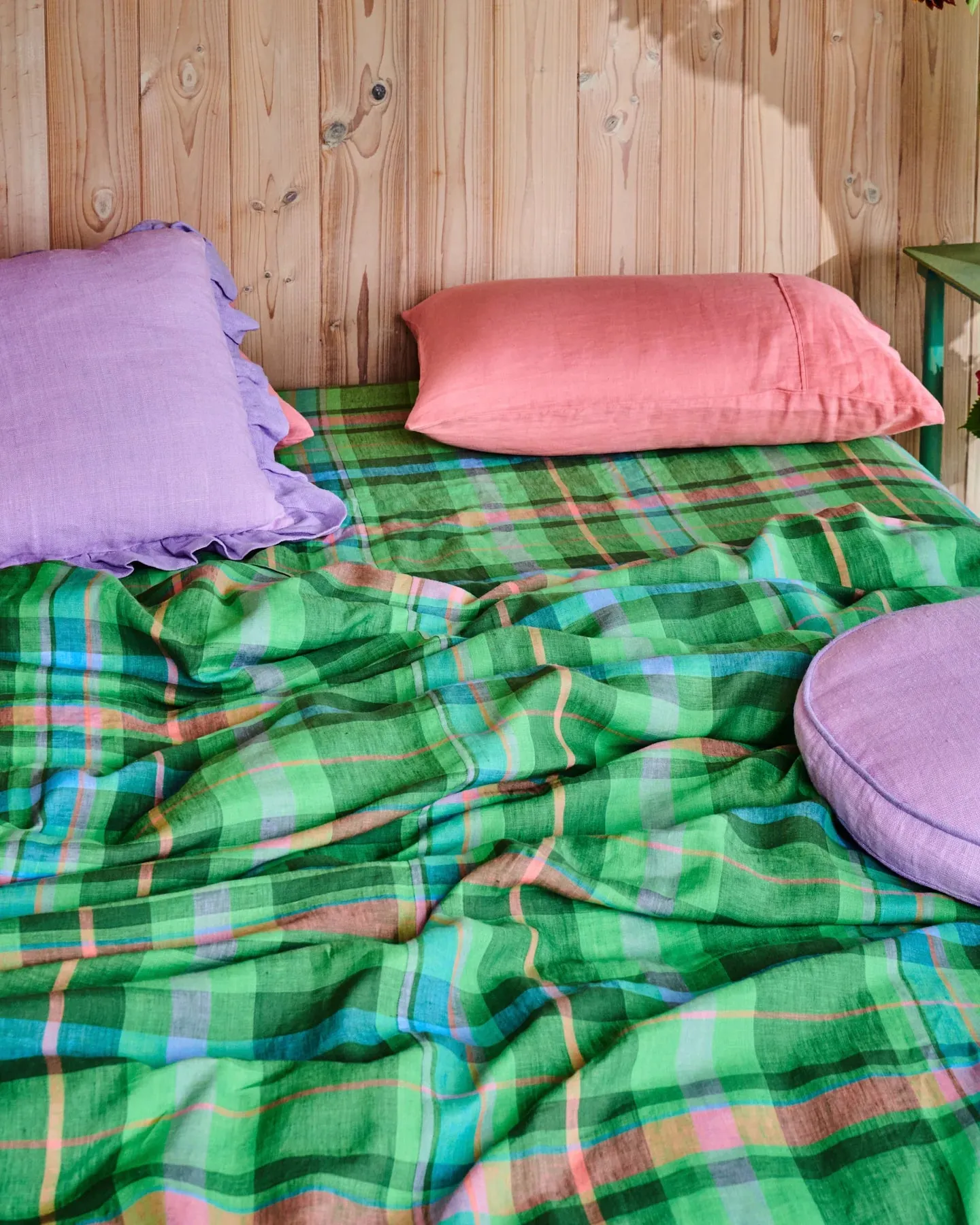 Kip & Co Jewel Of The Nile Tartan Linen Quilt Cover