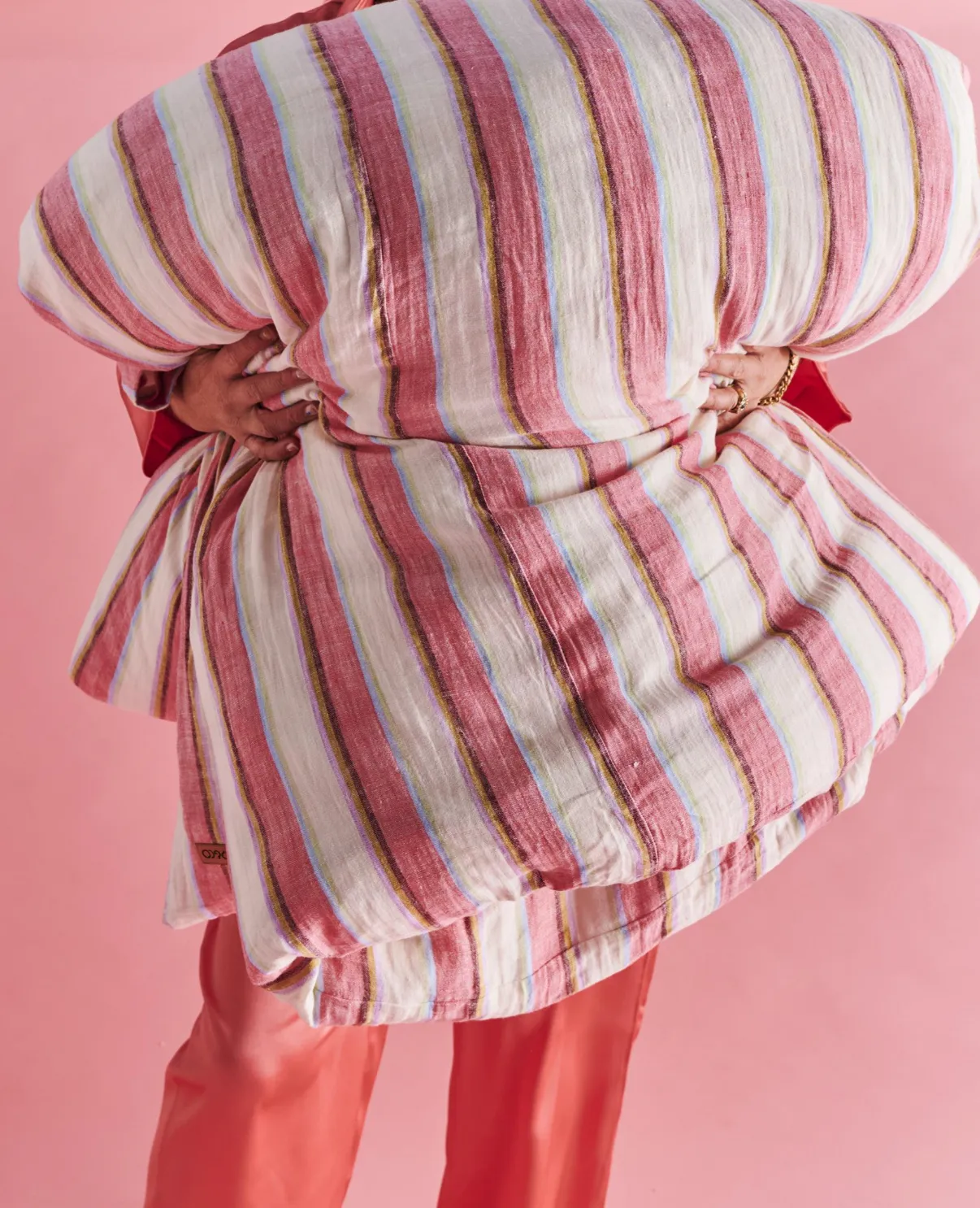 Kip & Co Rose Water Stripe Linen Quilt Cover