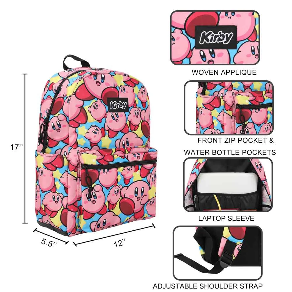Kirby The Pink Puff AOP Laptop Backpack