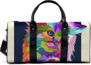 Kitten of Strange Colors Sport Gym Bag Travel Yoga Camping Large Shoulder Duffle Bags Lightweight canvas Tote Bag Holdall for Men and Women