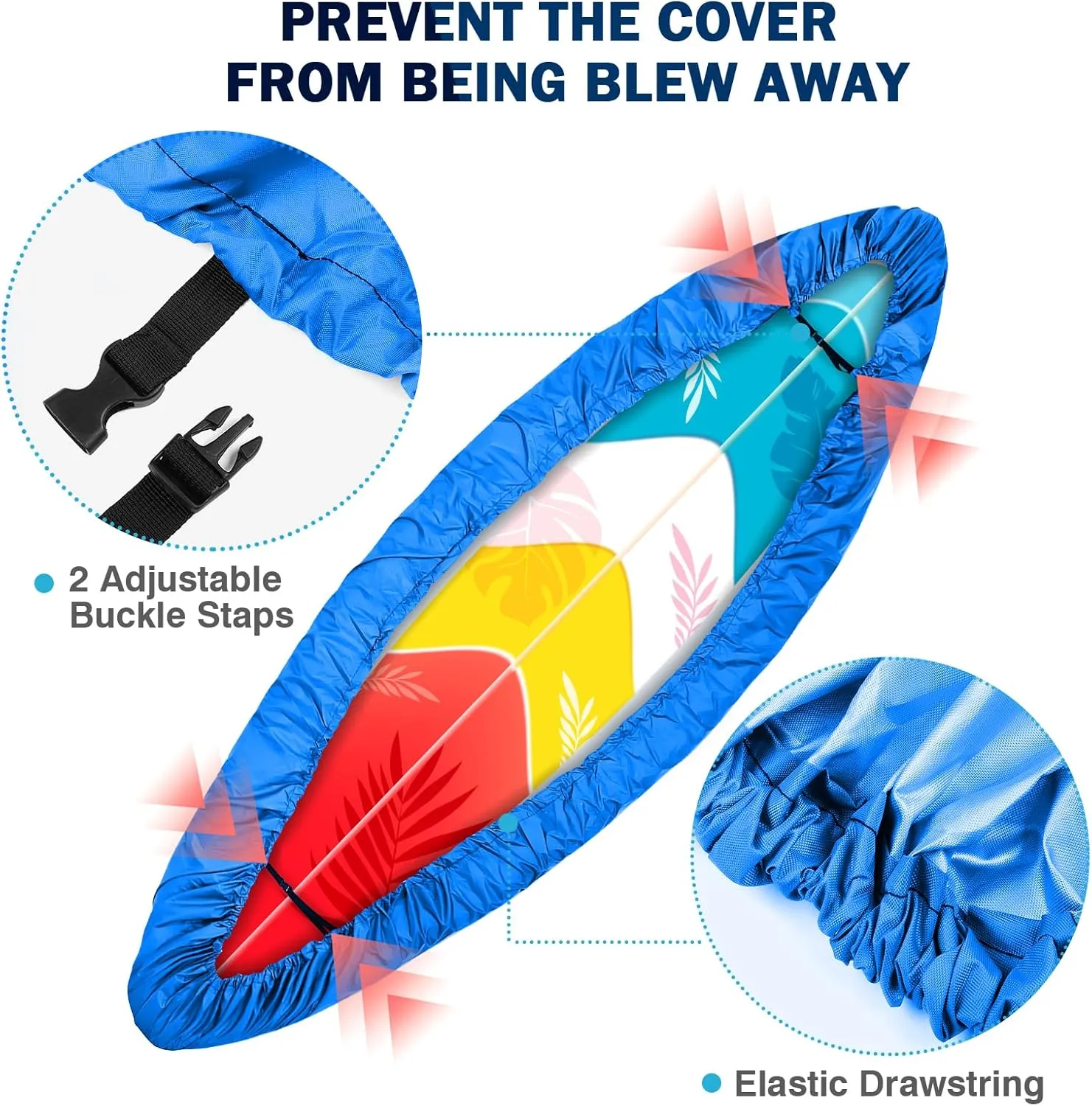 Kohree 420D Kayak Cover Waterproof, Kayak Covers for Outdoor Storage, Heavy Duty UV Protection Paddle Board Covers SUP Canoe Cover, 10.2-11.5ft / 11.8-13.1ft