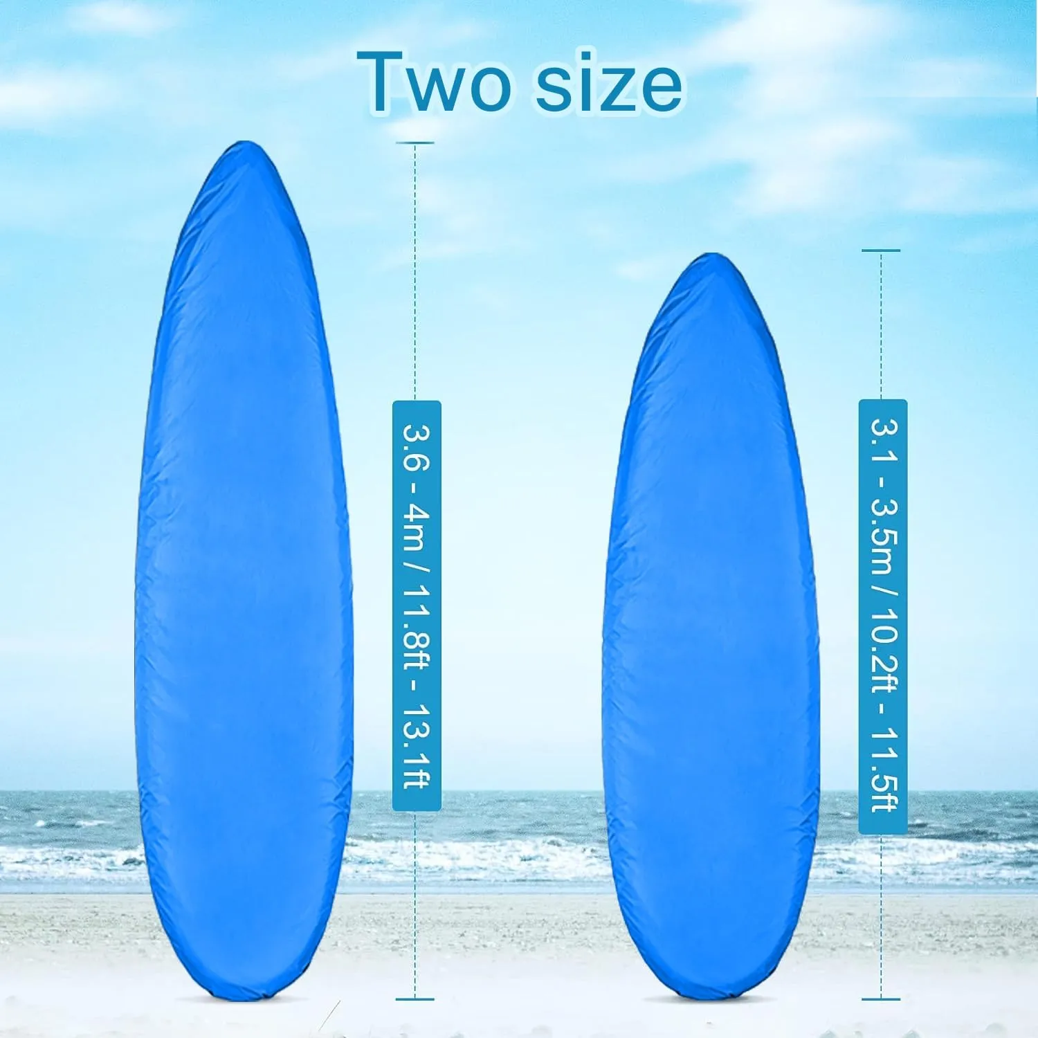 Kohree 420D Kayak Cover Waterproof, Kayak Covers for Outdoor Storage, Heavy Duty UV Protection Paddle Board Covers SUP Canoe Cover, 10.2-11.5ft / 11.8-13.1ft