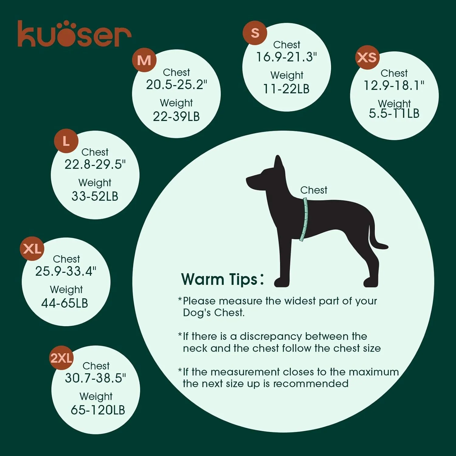 Kuoser Adjustable High Visibility Dog Life Vest, Ripstop Dog Lifesaver Pet Life Preserver with High Flotation Swimsuit, Reflective Stripes for Small Medium & Large Dogs