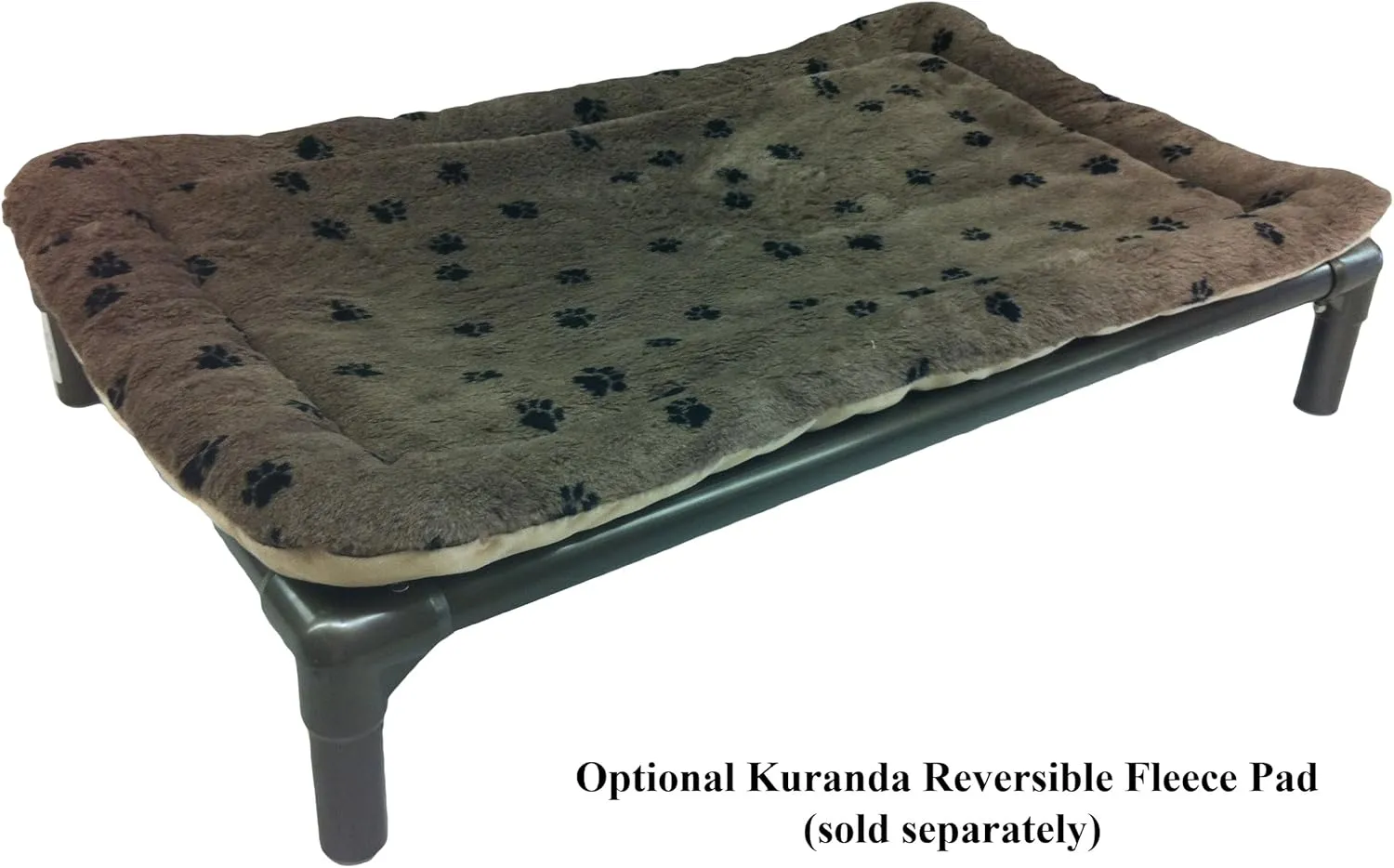 Kuranda Chewproof Bed - Silver Aluminum - 40" x 25" - Cordura Nylon - Forest