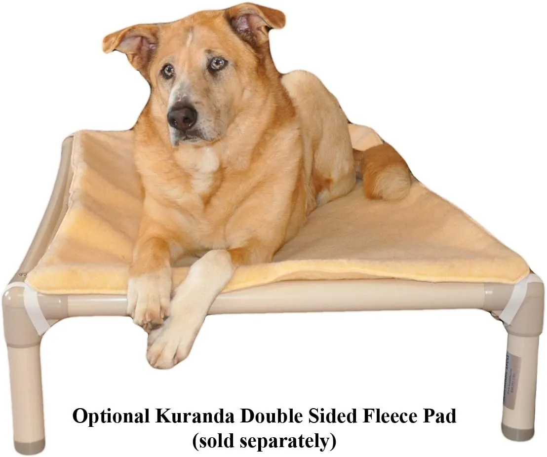 Kuranda Chewproof Bed - Silver Aluminum - 40" x 25" - Cordura Nylon - Forest
