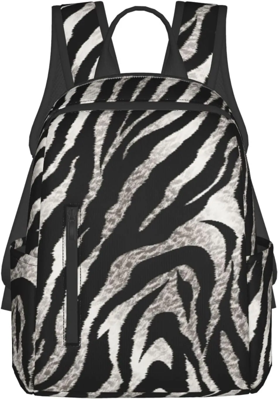 Laptop Backpack Lightweight Hiking Backpack Black and white zebra print Weekender Bag Travel Daypack for Women Men