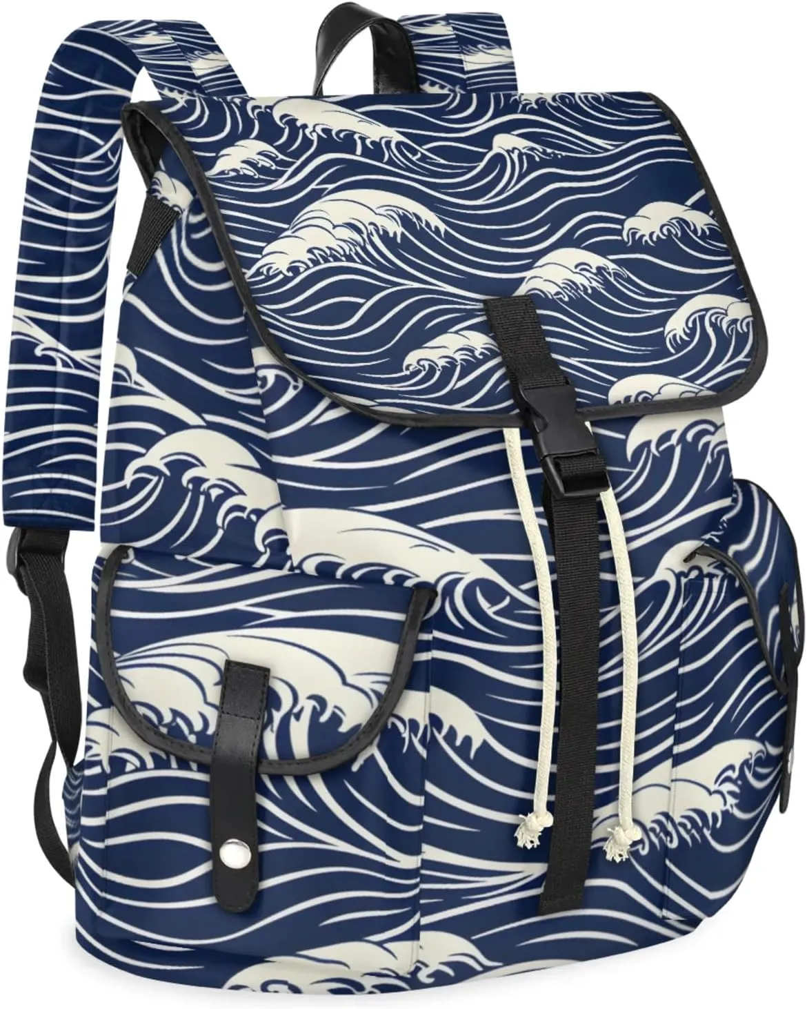Laptop Backpacks Seawater Print Travel Backpack for Women Work Backpack Computer Bag for Business Travel Fits 15 Inch Laptop