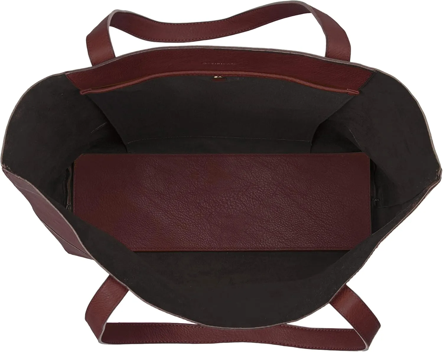 Large Vegan Leather Tote - Womens Slouchy Shoulder Bag with Open Top