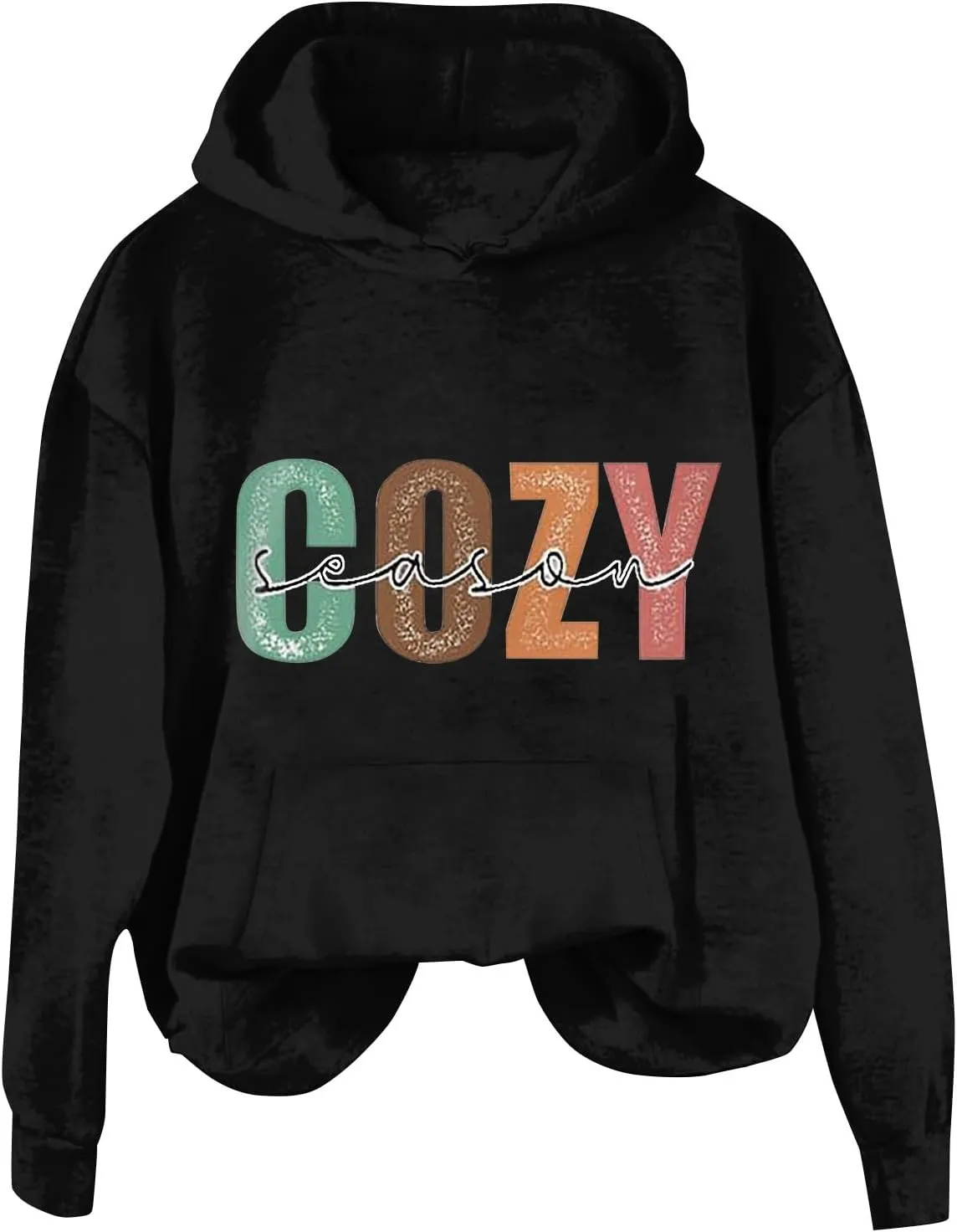 LCMTWX Women's Casual Hoodies Long Sleeve Jacket Floral Women Print Fashion Pocket Women's Coat Loose Sweatshirt with Fall Sw