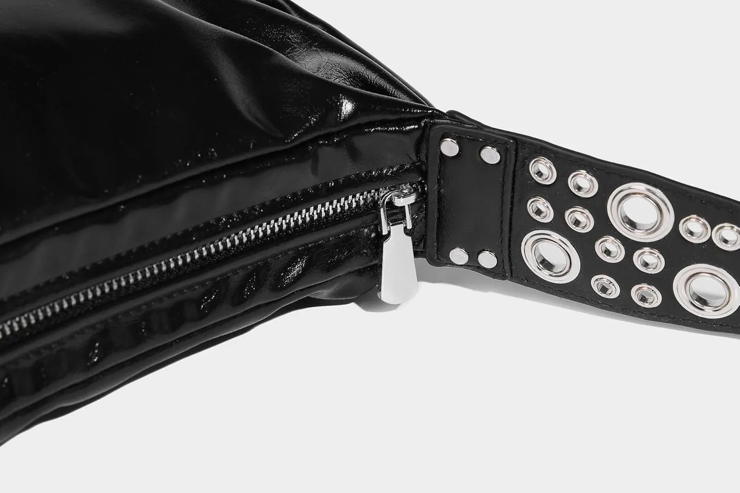 Leather Crossbody Bag Y2k Purse - Vintage Crescent Hobo Purse Women Adjustable Shoulder Bag Punk Streetwear Cute Bags