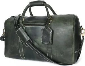 Leather Travel Duffel Bag | Gym Sports Bag Airplane Luggage Carry-On Bag | Gift for Father's Day by Aaron Leather Goods