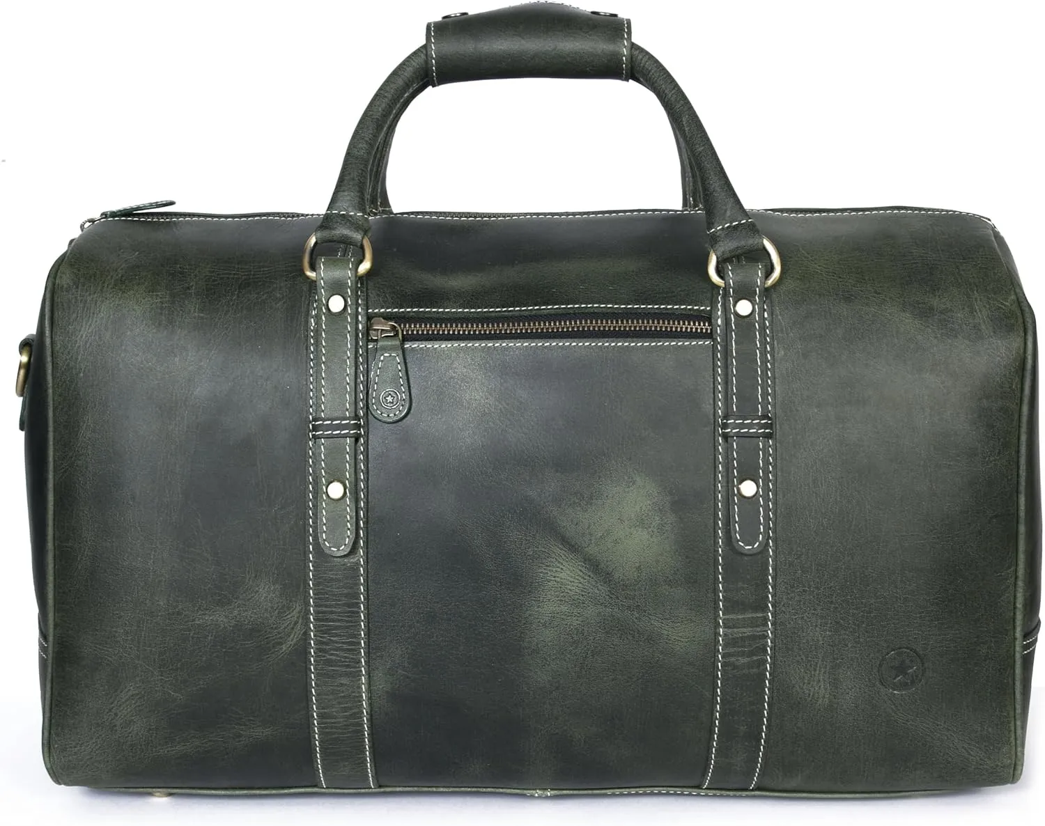 Leather Travel Duffel Bag | Gym Sports Bag Airplane Luggage Carry-On Bag | Gift for Father's Day by Aaron Leather Goods
