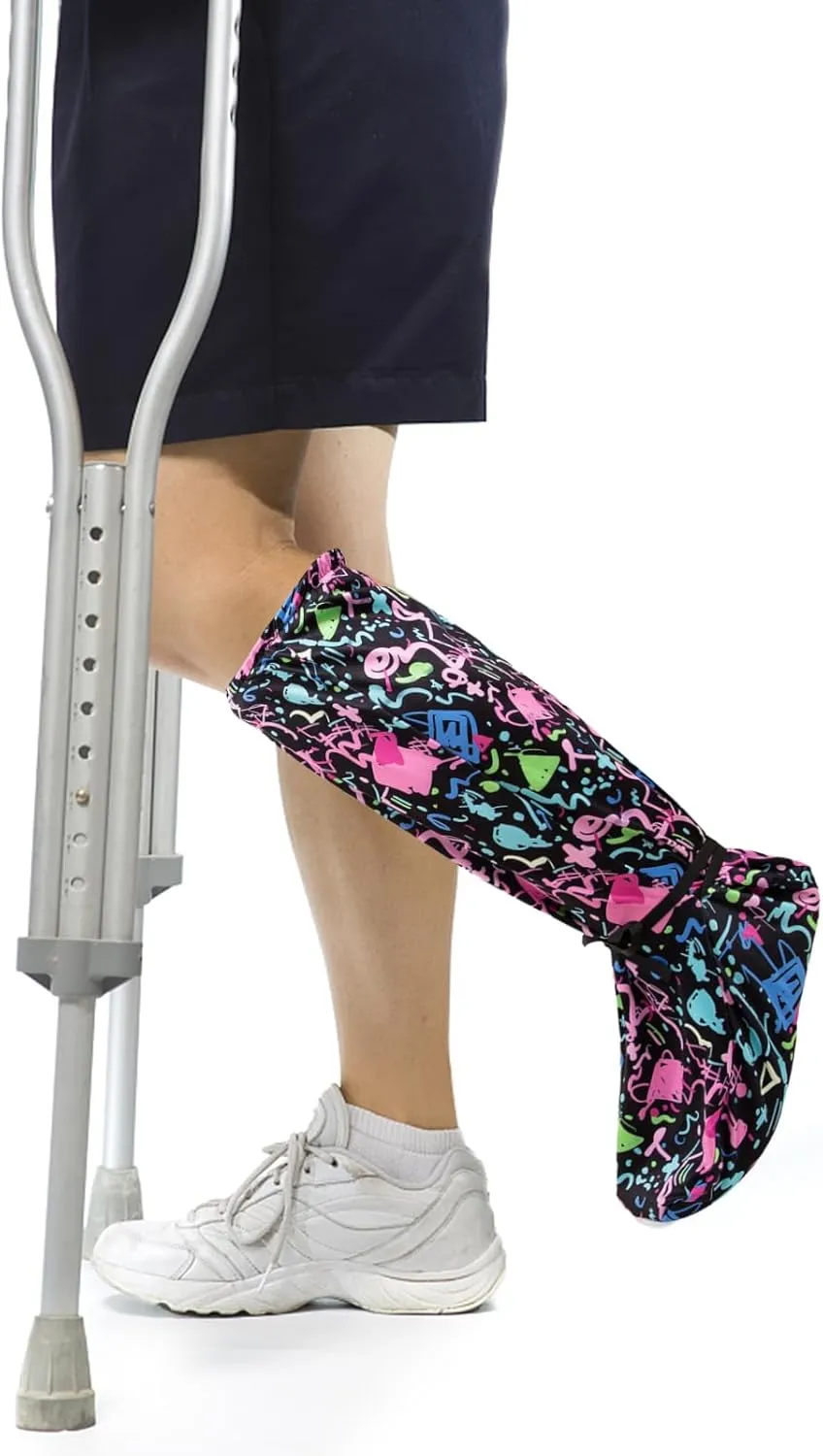 Leg Cast Covers - Black Cast Covers,Cast Sock Over Cast, Cast Sock Cast Cover Below The Knee Leg Cast Sleeve for Foot Leg Protector Men Women ((Hip-hop Style, M)