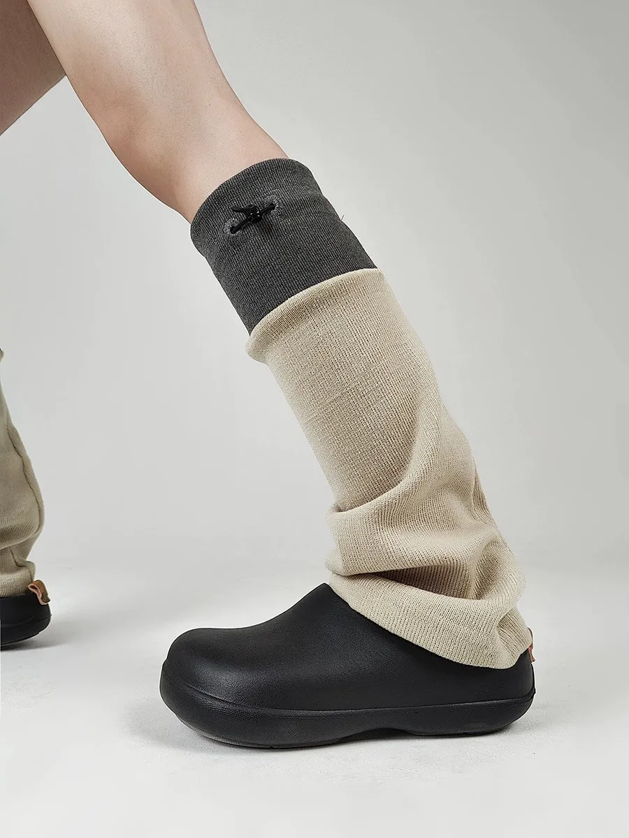Leg Covers Drawstring Cotton Socks