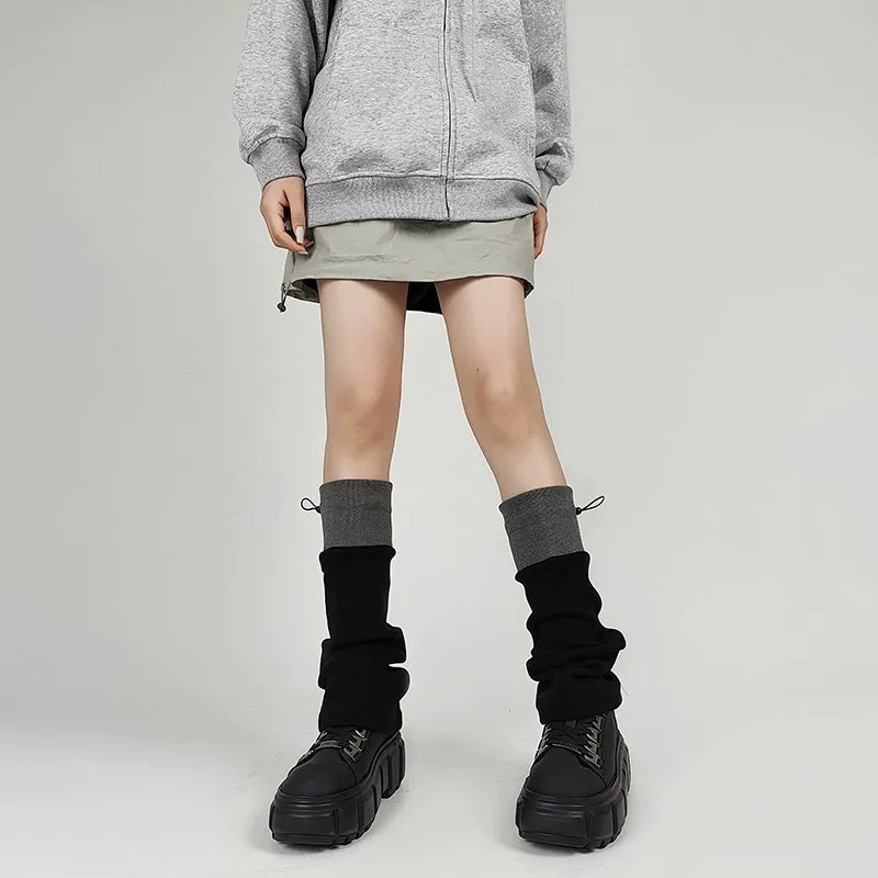 Leg Covers Drawstring Cotton Socks