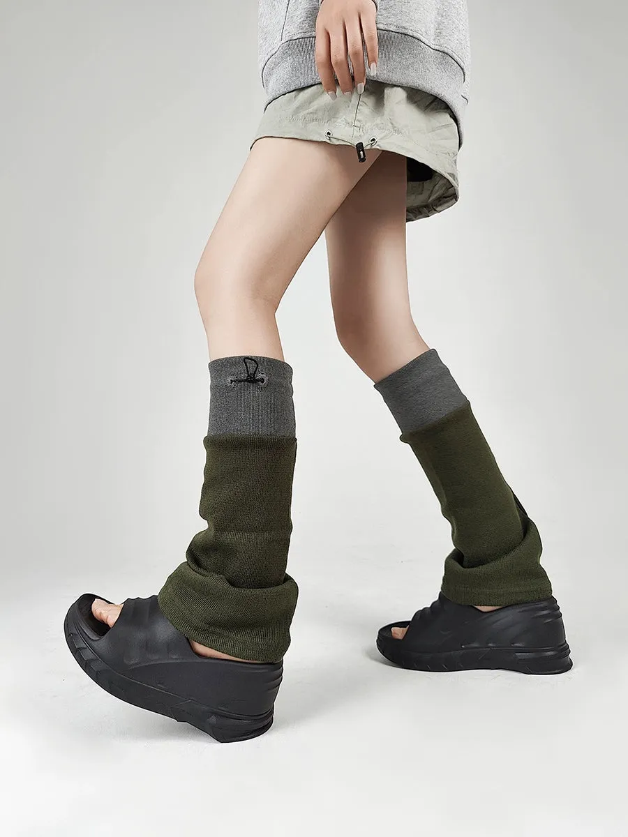 Leg Covers Drawstring Cotton Socks